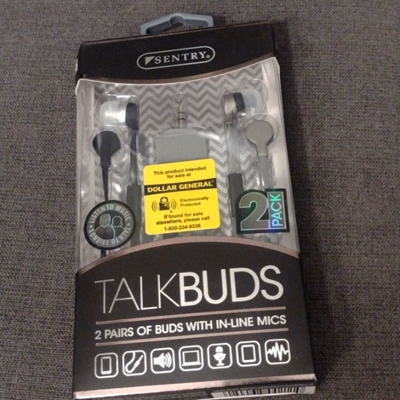 Sentry 2Pack talk buds with on-line mics for Phone, tablet, computer, laptop.. - Picture 3 of 5